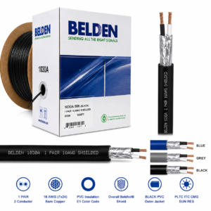 1030A Belden 1030A Instrumentation Cable 1 Pair 16 AWG Shielded 305 Meter
