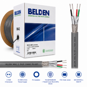 9842 Belden 9842 RS-485 Communication Cable 2 Pair 24 AWG Shielded 305 Meter CM